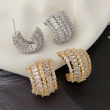 Pave chunky zircon hoop