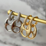 Pig nose charm earrings