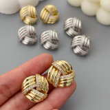 Pave twist earrings stud