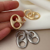 Pig nose charm earrings