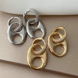 Pig nose charm earrings