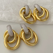 Two tone twist earrings