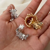 Pave zircon fashion earings