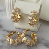 Pave zircn fashion hoop