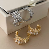 Pave zircon fashion earings