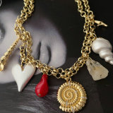 Shell charms chain necklace