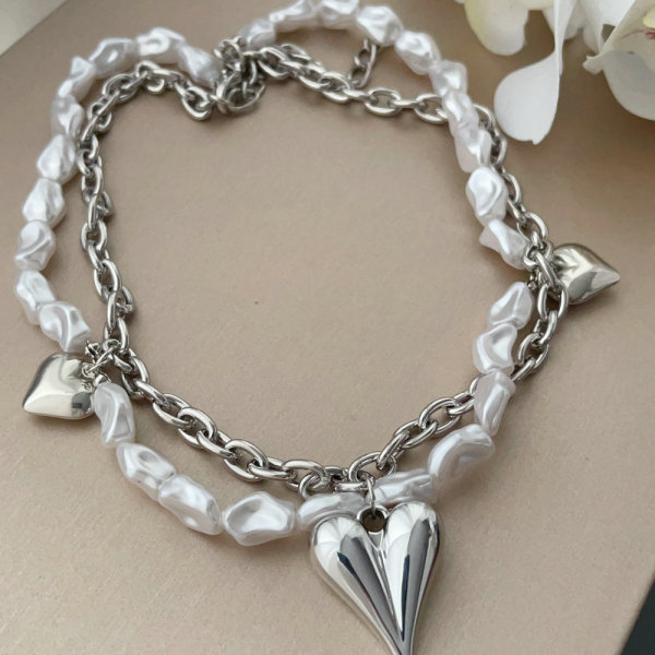 Design heart chain necklace