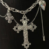 Cross pendant chain necklace