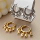 Pave zircon charm earrings