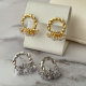 Zircon charm earrings