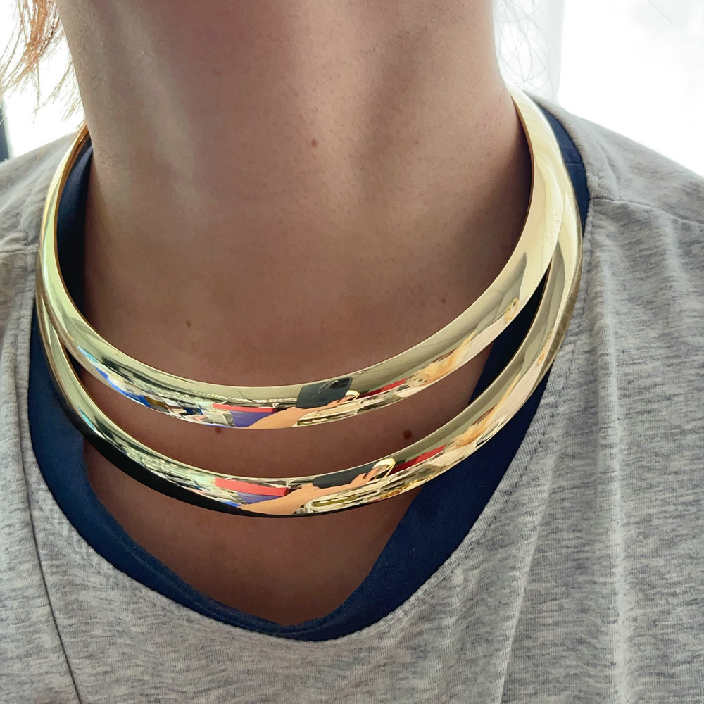 Metal chunky necklace