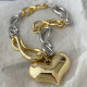 Chunky chain heart necklace