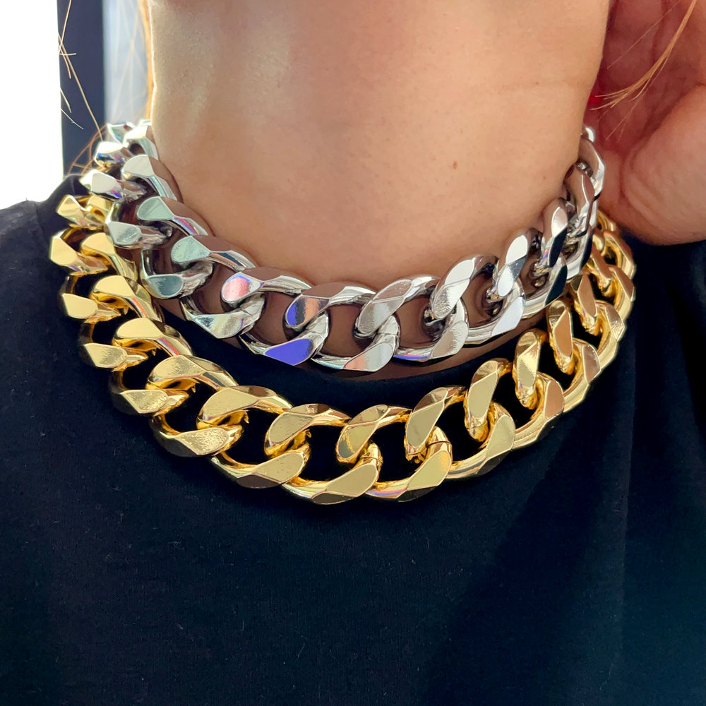 Chunky cuban chain necklace