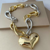 Chunky chain heart necklace