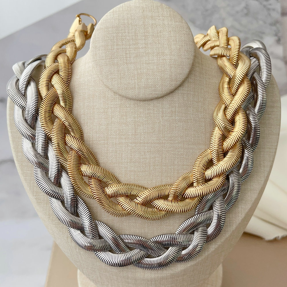 Cuban chunky twist necklace