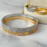 Pave set nail bracelet