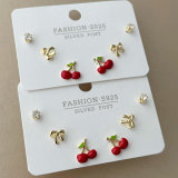 Set cherry earrings