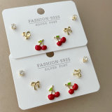 Set cherry earrings