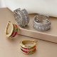 Pave zircon fashion earrings