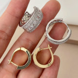 Pave zircon fashion earrings