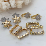 Pave two tone star earrings