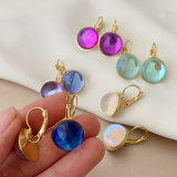 Round crystal earrings