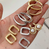 Pave fashion earrings
