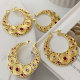 Chunky round shape earrings