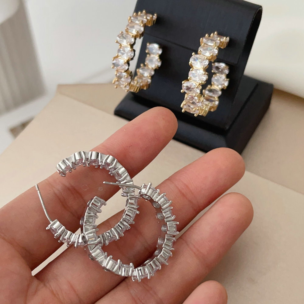 Pave zircon hoop