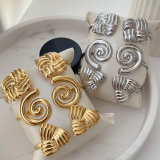 Stainless steel snail cuff