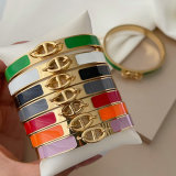 Stainless steel enamel bangle