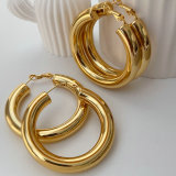 Stainless steel chunky hoop