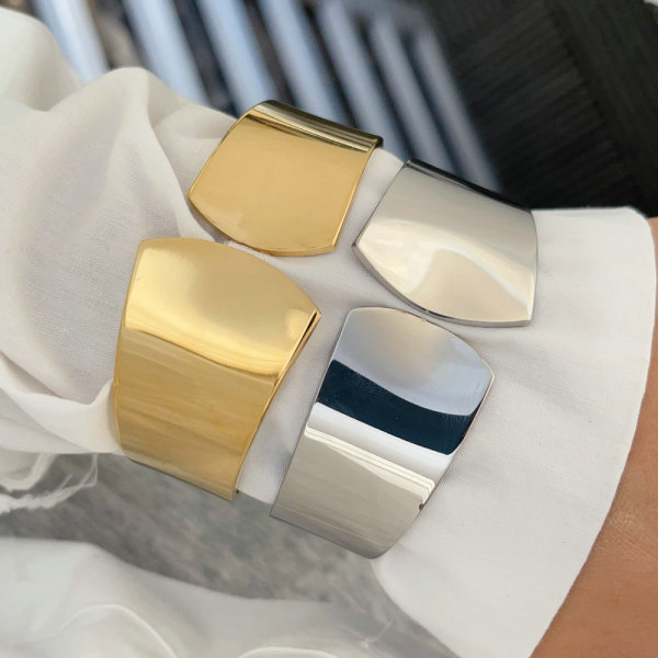 Stainless steel chunky cuff