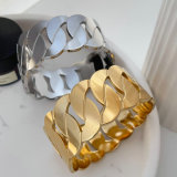Stainless steel chunky cuban cuff