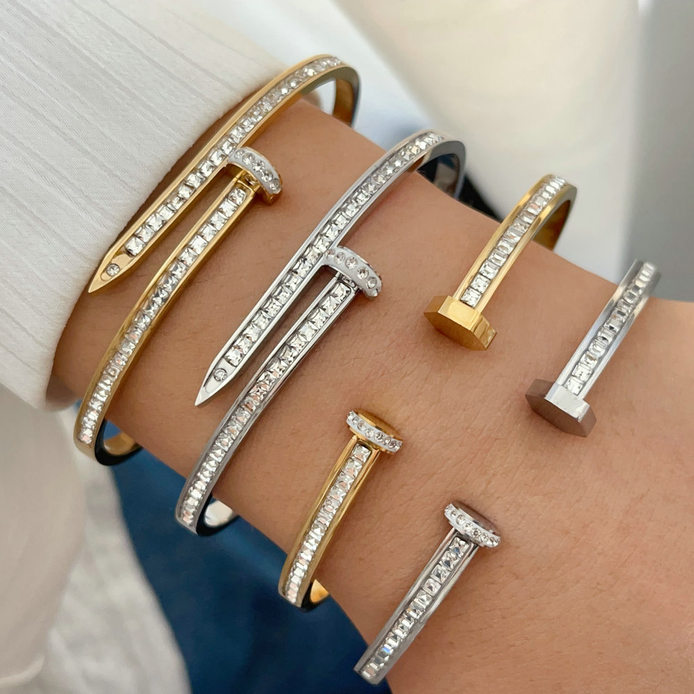 Stainless steel nail bangle