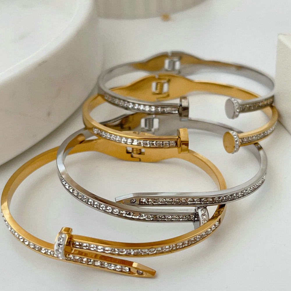 Stainless steel nail bangle