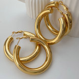 Stainless steel chunky hoop