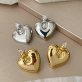 Metal heart earrings
