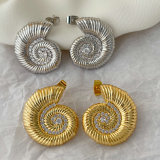 Pave snail earrings