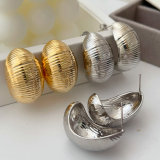 Chunky metal fat earrings