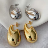 Metal fat earrings