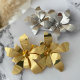 Metal chunky flower earrings