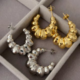 Metal croissant earrings
