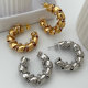 Metal chunky twist earrings