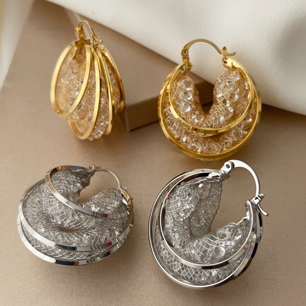 Chunky crystal earrings