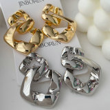 Metal chunky link chain earrings
