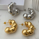 Metal chunky twist earrings