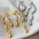 Metal leaf earrings