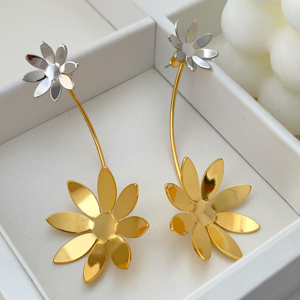 Chunky flower earrings