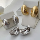 Chunky metal fat earrings
